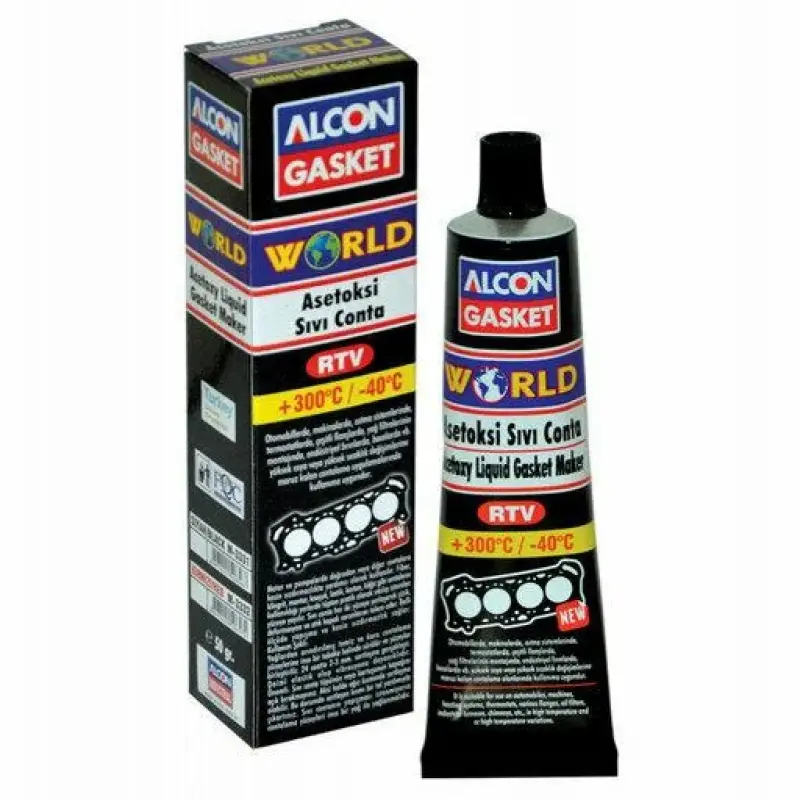 Alcon World Acetoxy Black Liquid Gasket 85 Gr. Box Of 20